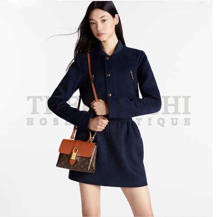 L0vis Vvtt0n LV Women Locky BB Bag Brown Monogram Coated Canvas Smooth Cowhide Master Quality