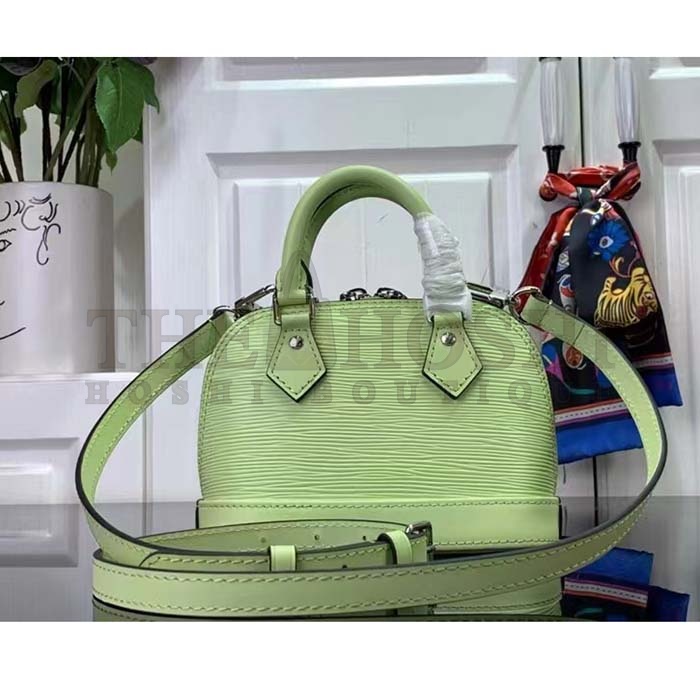 L0vis Vvtt0n LV Women Nano Alma Handbag Vert Noto Green Epi Grained Cowhide Leather Master Quality