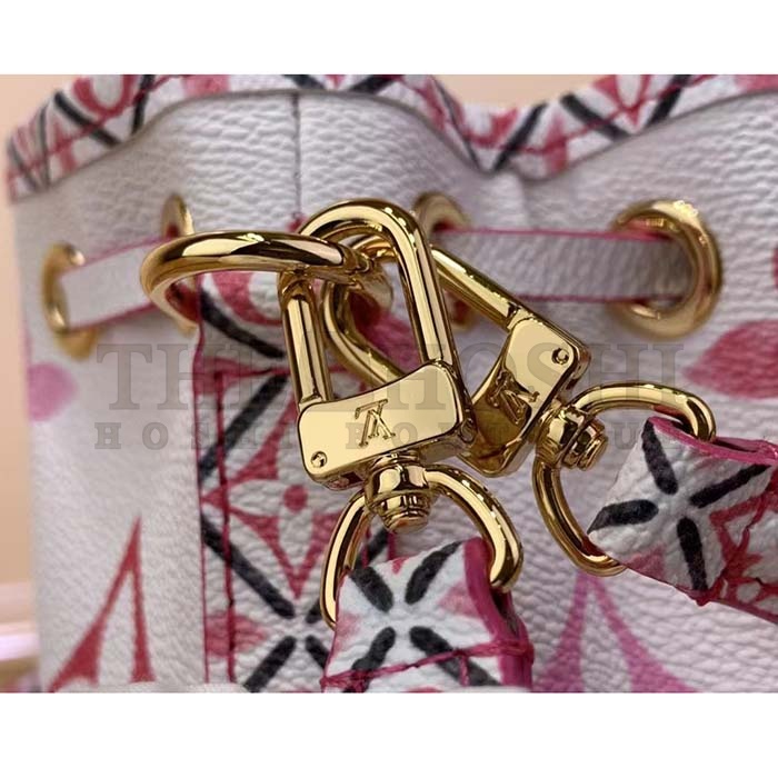 L0vis Vvtt0n LV Women Nano Noé Bucket Bag Pink Monogram Coated Canvas Master Quality