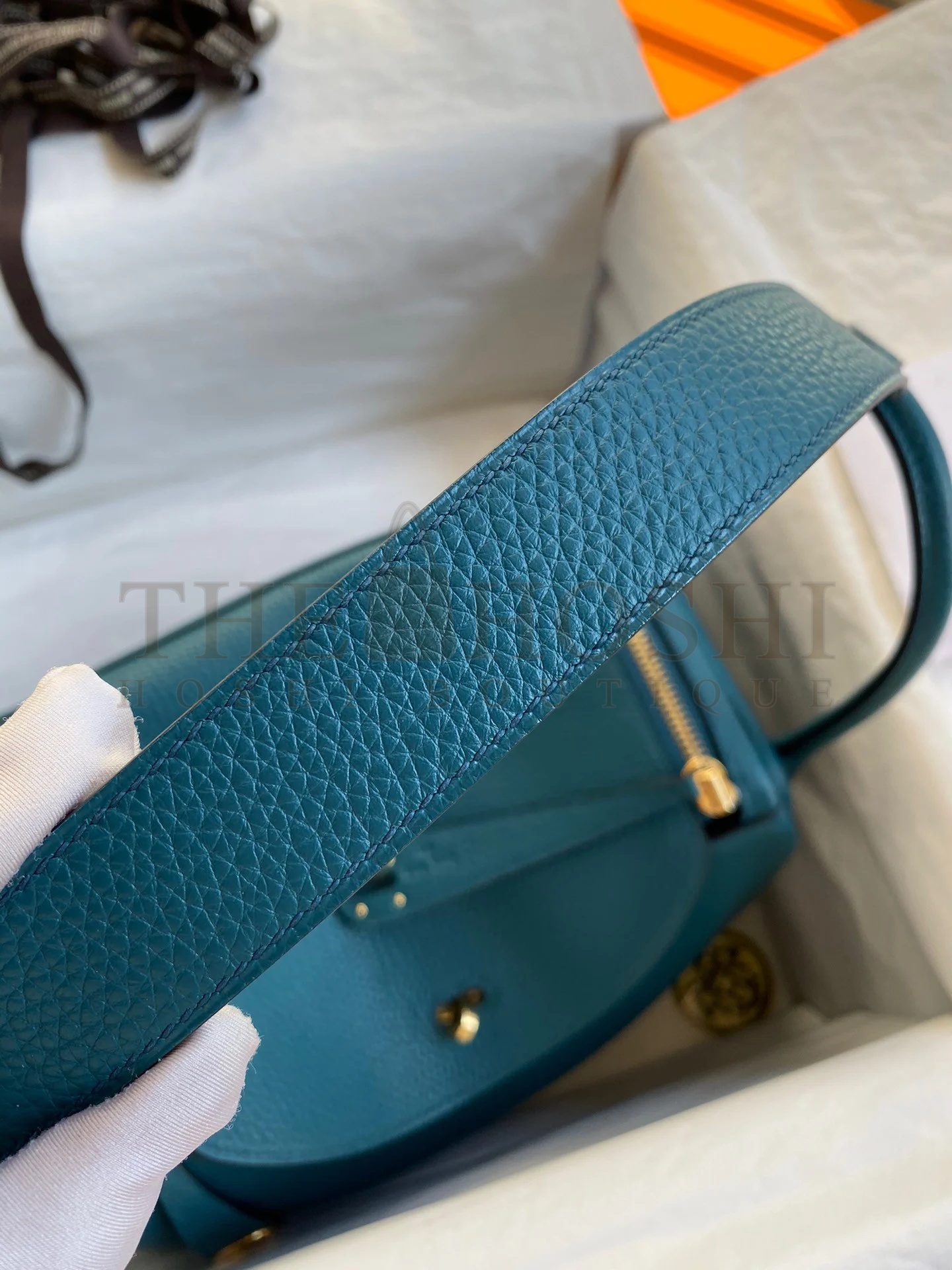 H**me5 Lindy 30 Handmade Bag In Vert Bosphore Clemence Leather Master Quality