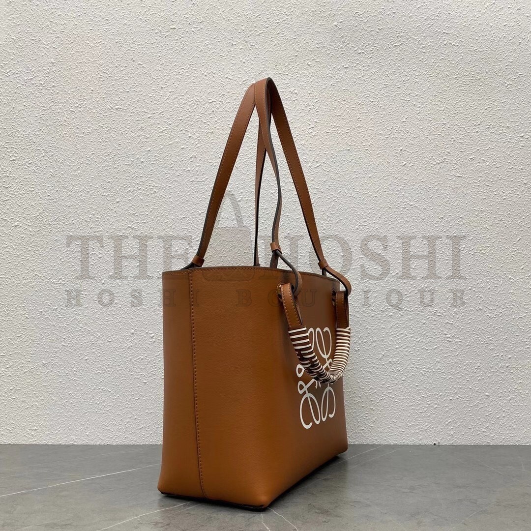 L0ew* Small Anagram Tote In Brown Calfskin Master Quality
