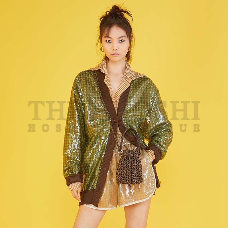 F**di Women Mon Tresor Jacquard Fabric Interlace Mini-Bag-Brown Master Quality