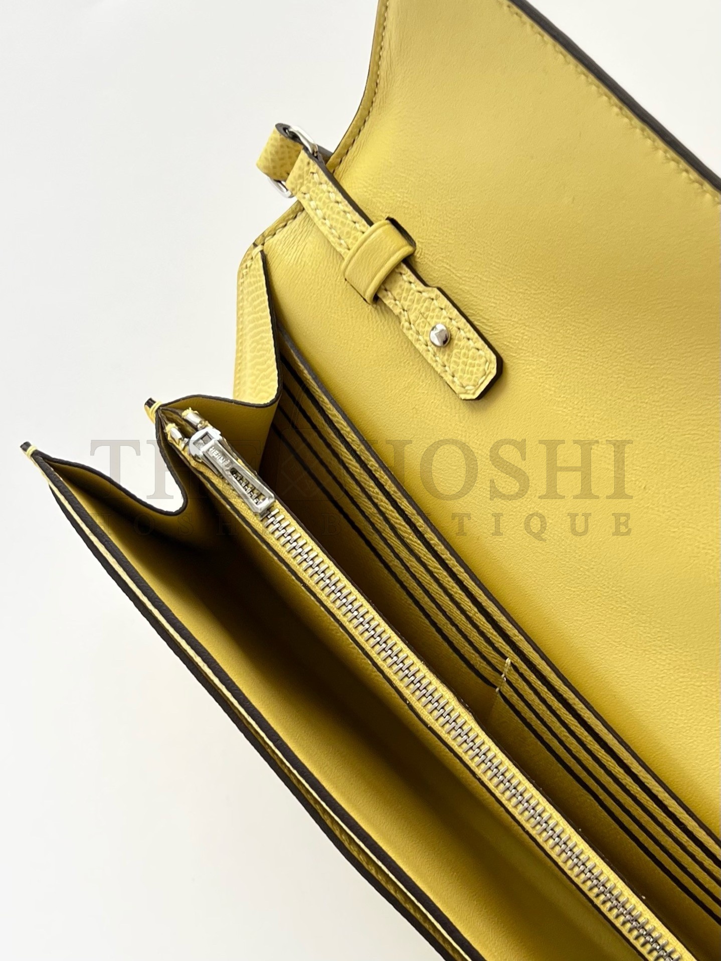 H**me5 Constance To Go Wallet in Jaune Poussin Epsom Calfskin Master Quality