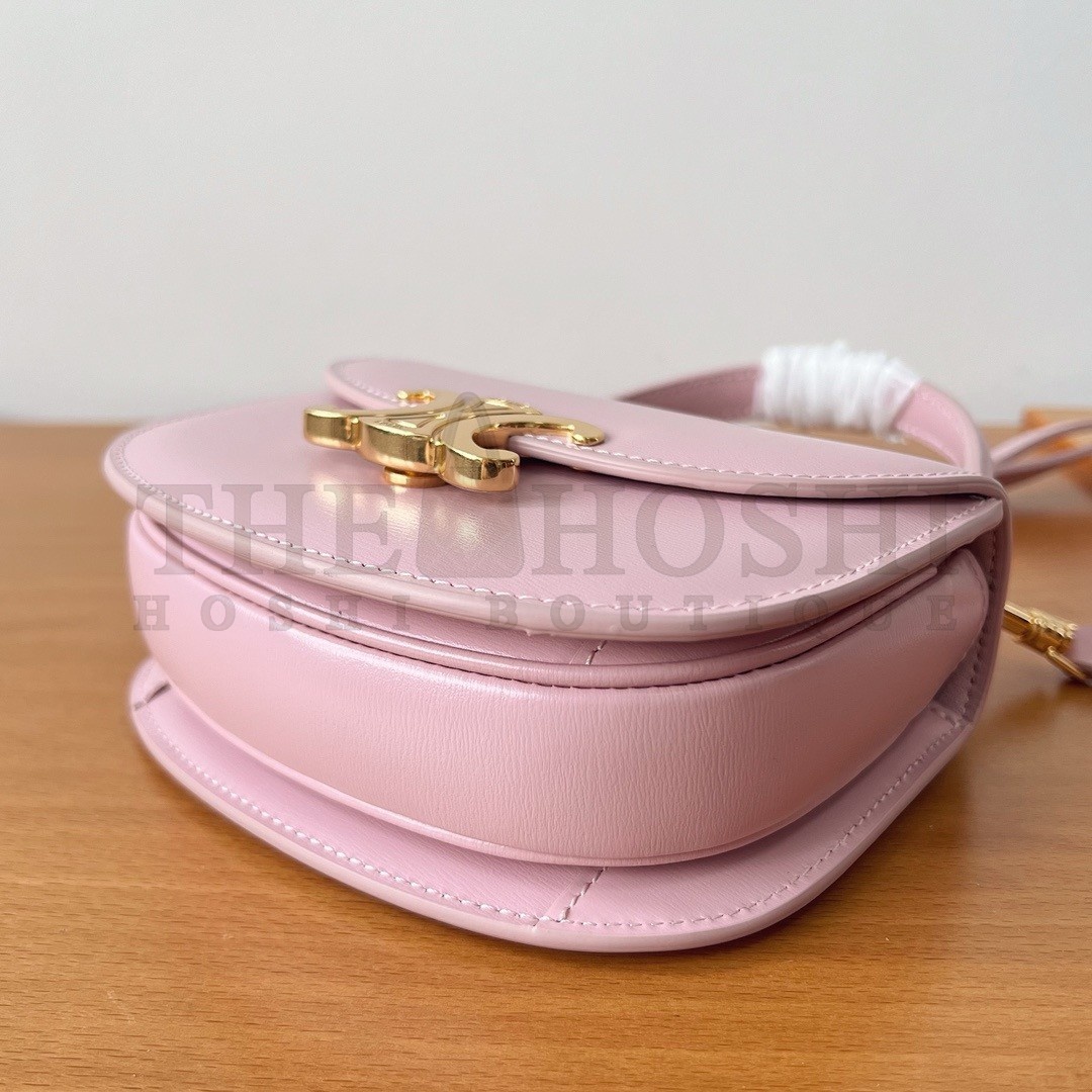 Ce1i*e Mini Besace Clea Bag in Petal Calfskin Master Quality