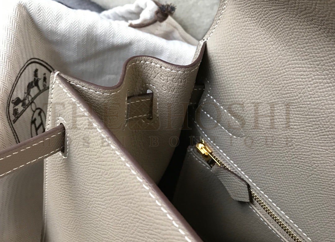 H**me5 Kelly 25cm Sellier Bag in Gris Asphalt Epsom Calfskin GHW Master Quality