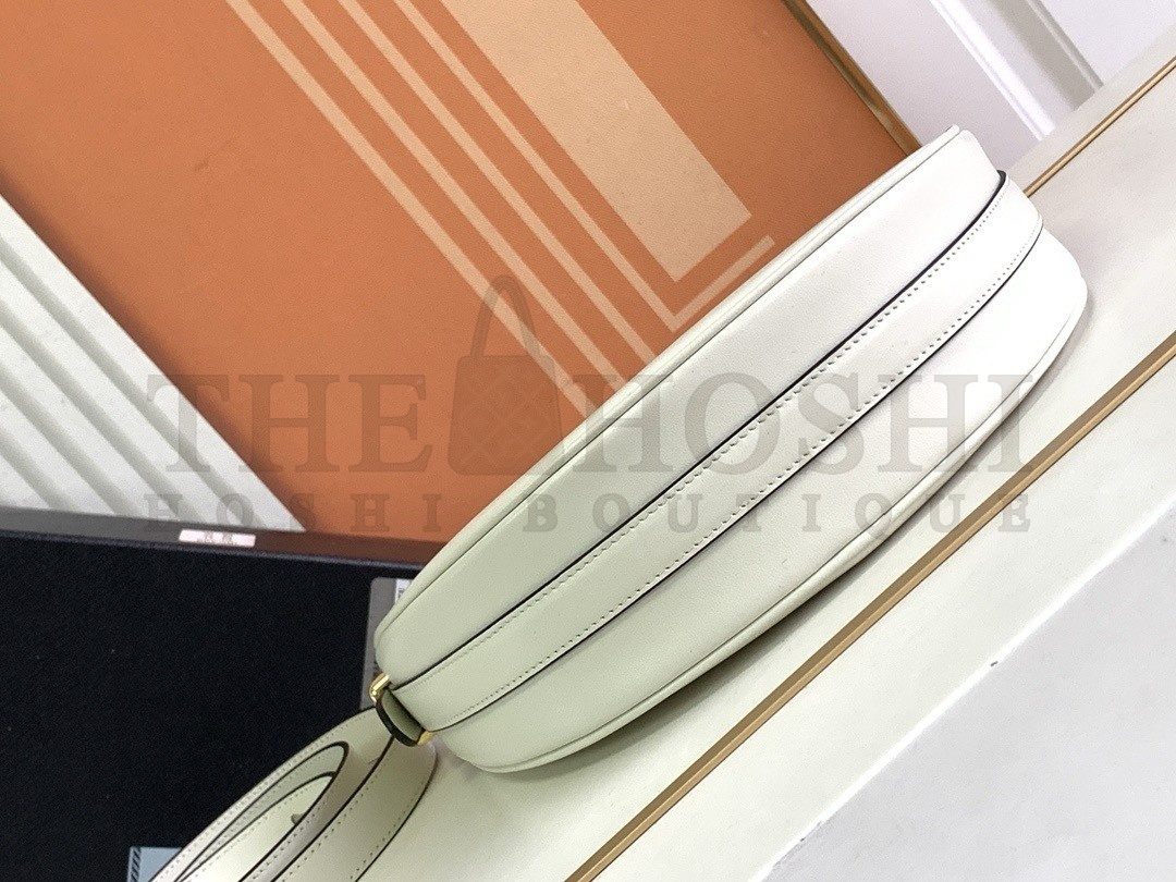 Pra*a Arque Shoulder Bag in White Leather Master Quality