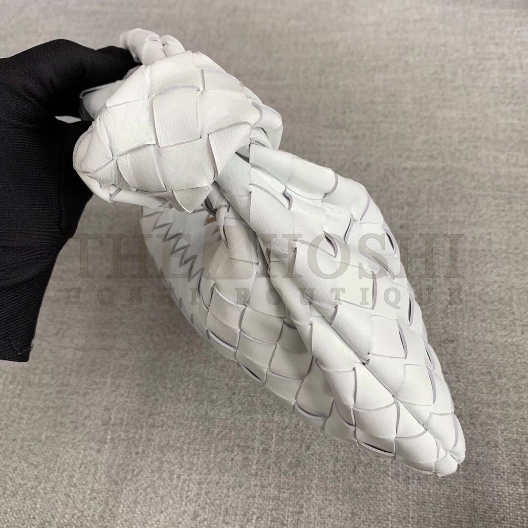 B0tt*ga Ven*ta Mini BV Jodie Bag In White Woven Leather Master Quality