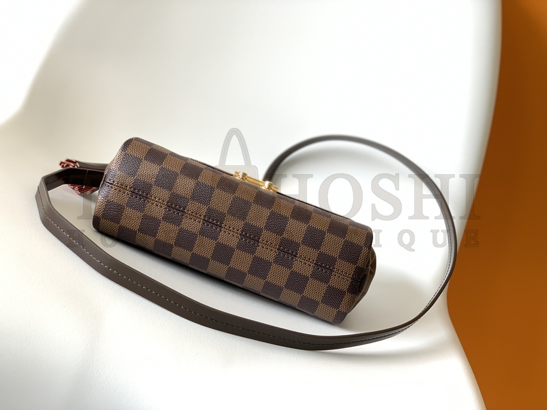 L0vis Vvtt0n LV Women Croisette Brown Damier Ébène Canvas Satchel N53000 Master Quality