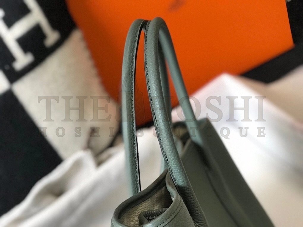 H**me5 Garden Party 30 Bag In Vert Amande Clemence Leather Master Quality