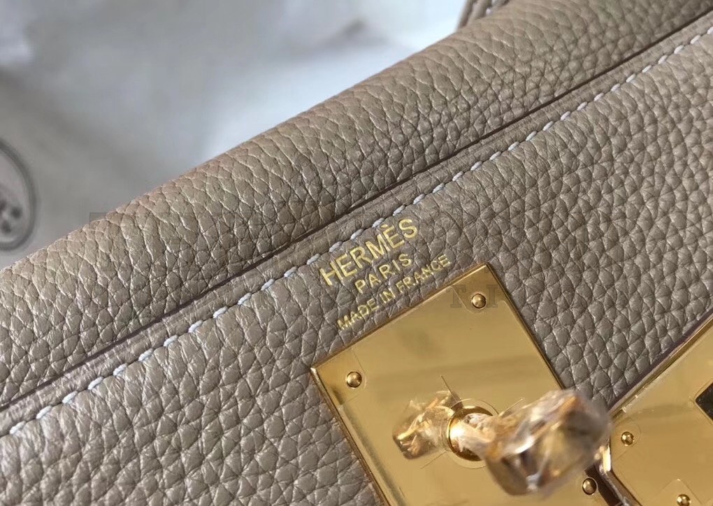 H**me5 Grey Clemence Kelly 25cm GHW Bag Master Quality