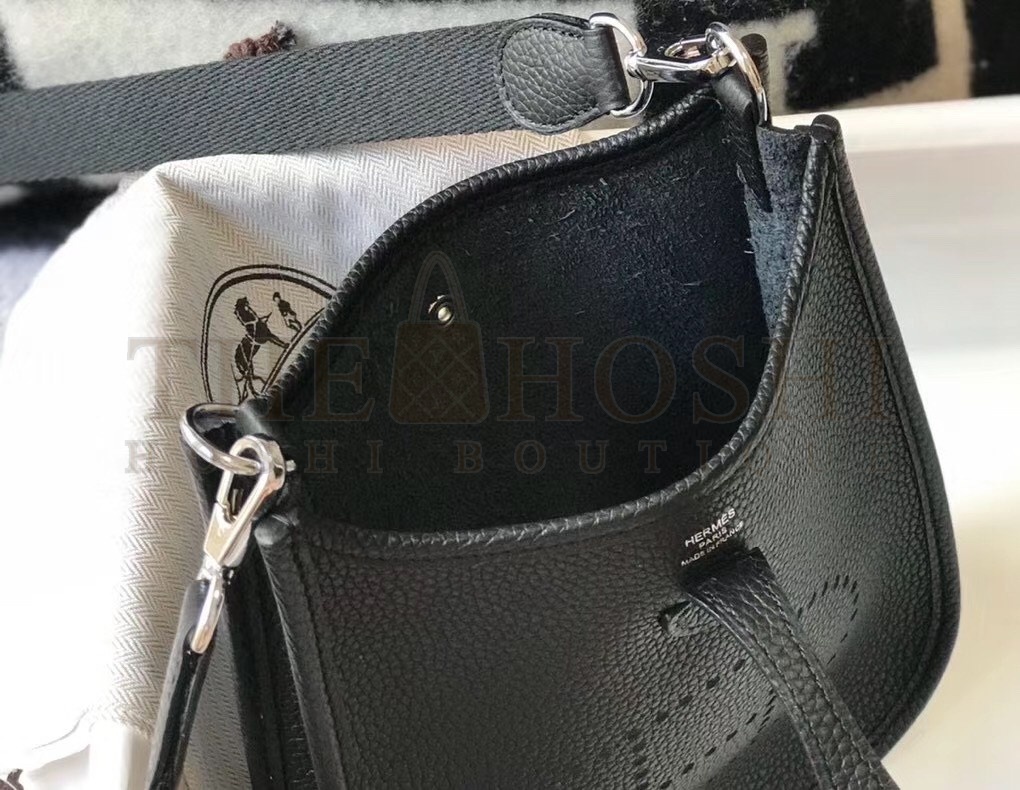 H**me5 Evelyne III TPM Bag In Black Clemence Leather Master Quality