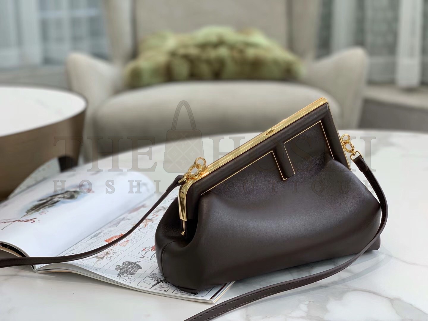 F**di First Small Bag In Dark Brown Nappa Leather Master Quality