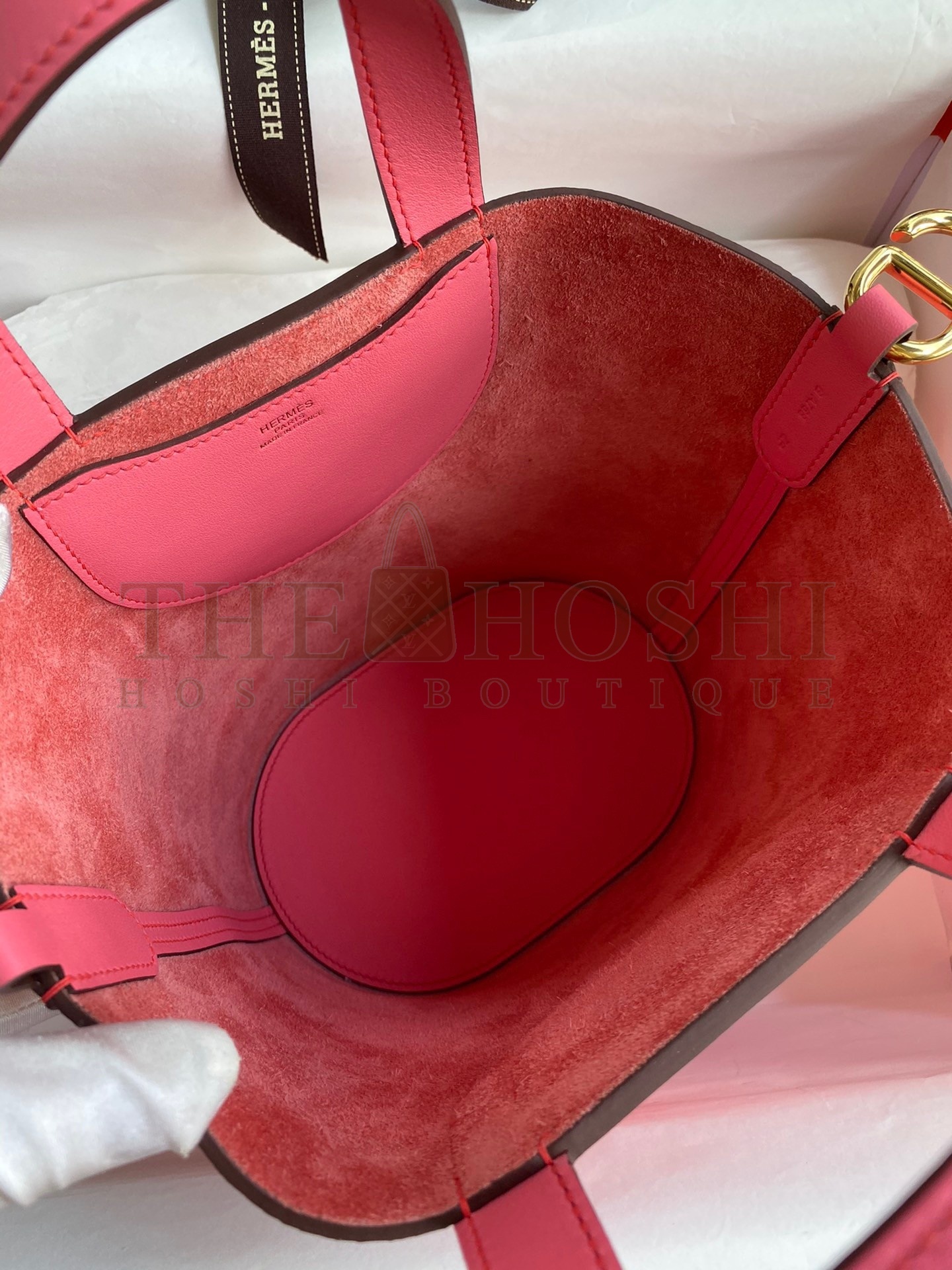 H**me5 In The Loop 18 Handmade Bag in Rose Lipstick Clemence Leatherther Master Quality