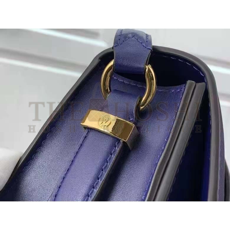 L0vis Vvtt0n LV Women Pont 9 Soft MM Handbag Blue Grained Calfskin Master Quality
