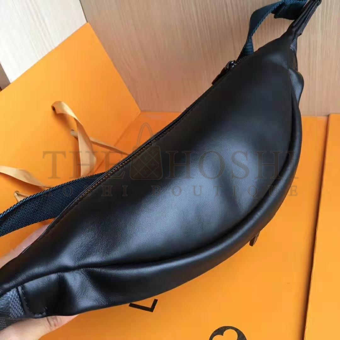 L0vis Vvtt0n LV Men Discovery Bumbag in Damier Graphite Canvas-Grey Master Quality