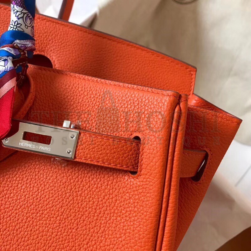 H**me5 Orange Birkin 35cm Clemence Handmade Bag Master Quality