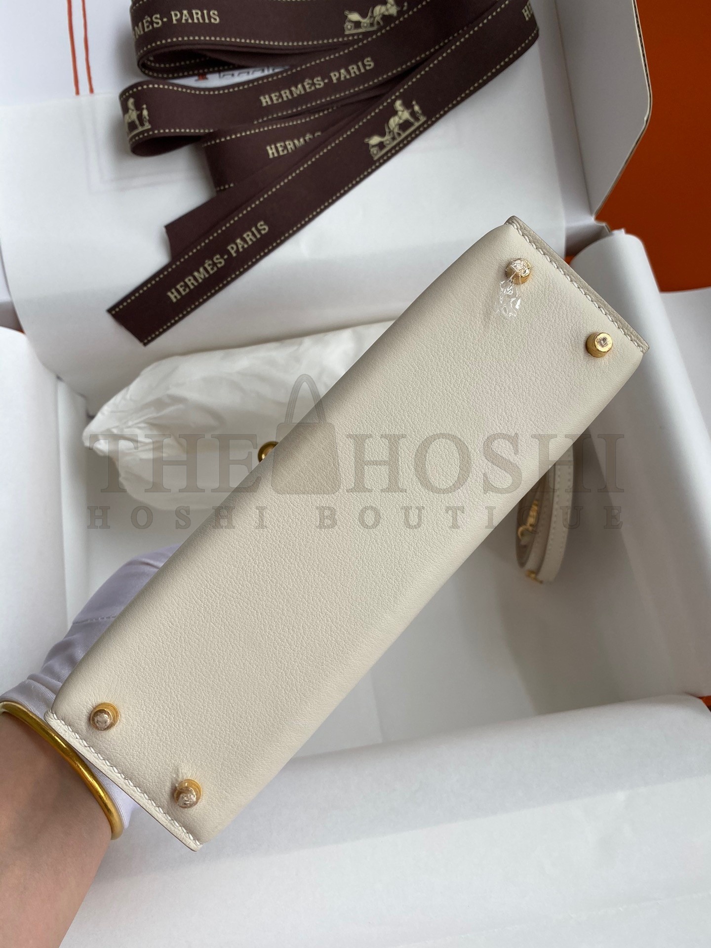 H**me5 Kelly Mini II Sellier Handmade Bag In Craie Swift Calfskin Master Quality