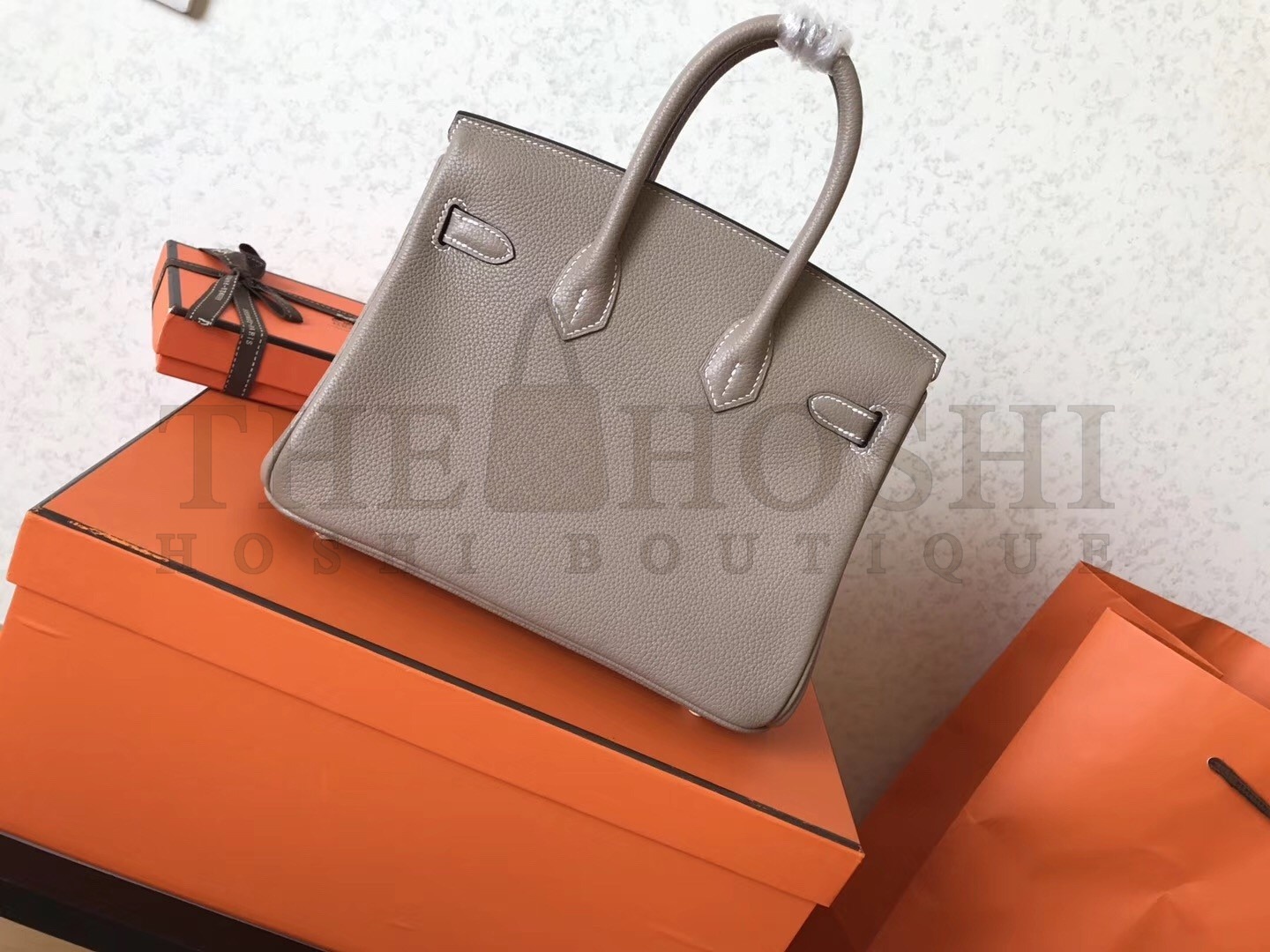 H**me5 Grey Birkin 25cm Clemence Handmade Bag Master Quality
