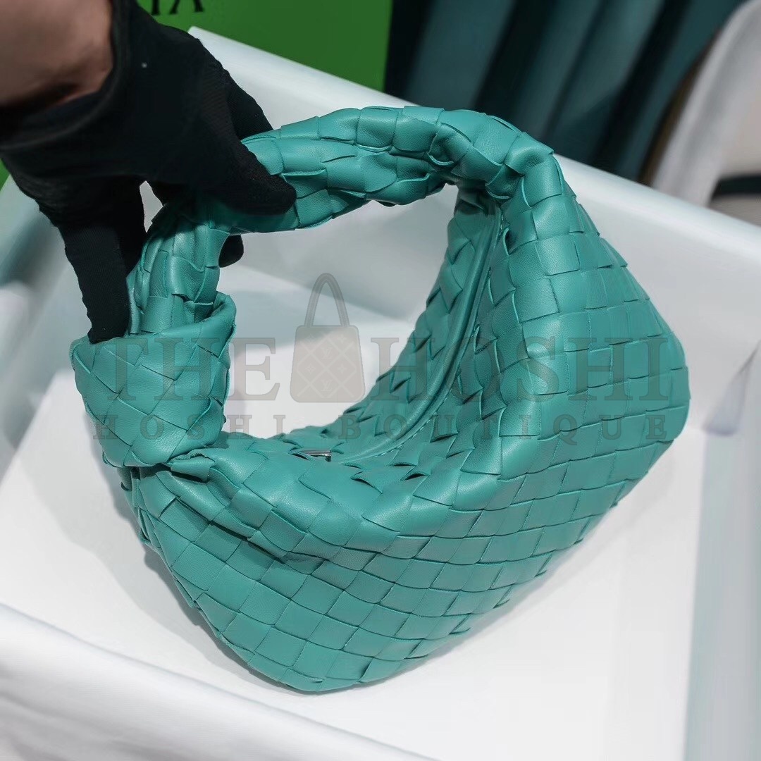 B0tt*ga Ven*ta Mini BV Jodie Bag In Green Water Woven Leather Master Quality