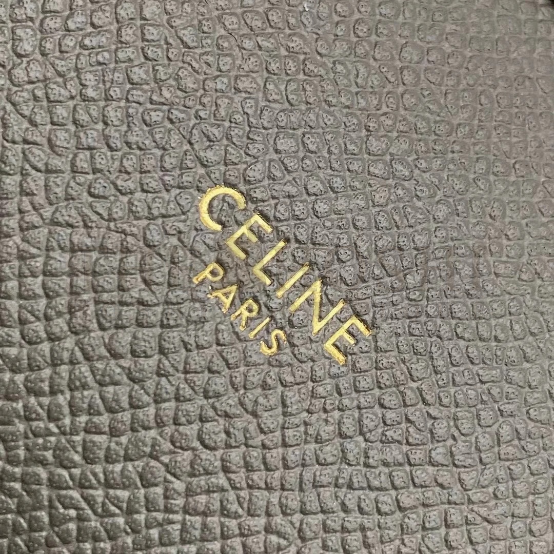 Ce1i*e Belt Mini Bag In Grey Grained Calfskin Master Quality