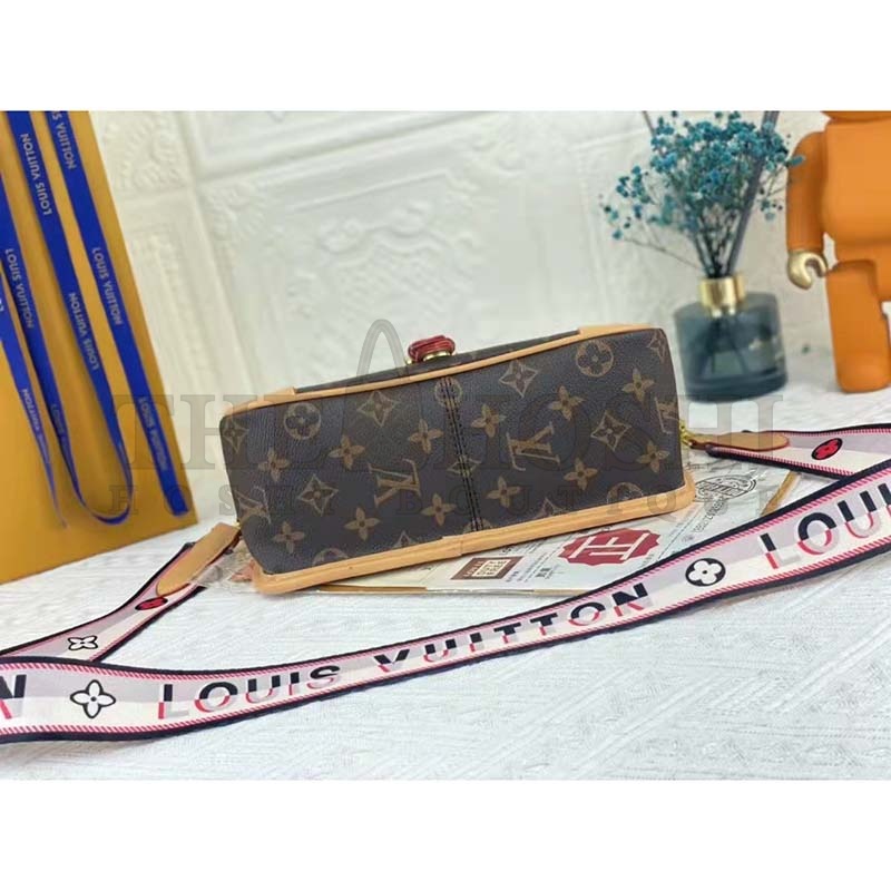 L0vis Vvtt0n LV Women Diane Satchel Brown Monogram Coated Canvas Textile Lining Master Quality