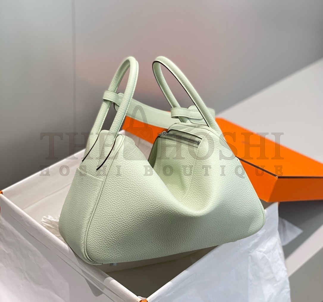 H**me5 Lindy 30cm Bag In Vert Fizz Clemence Leather PHW Master Quality