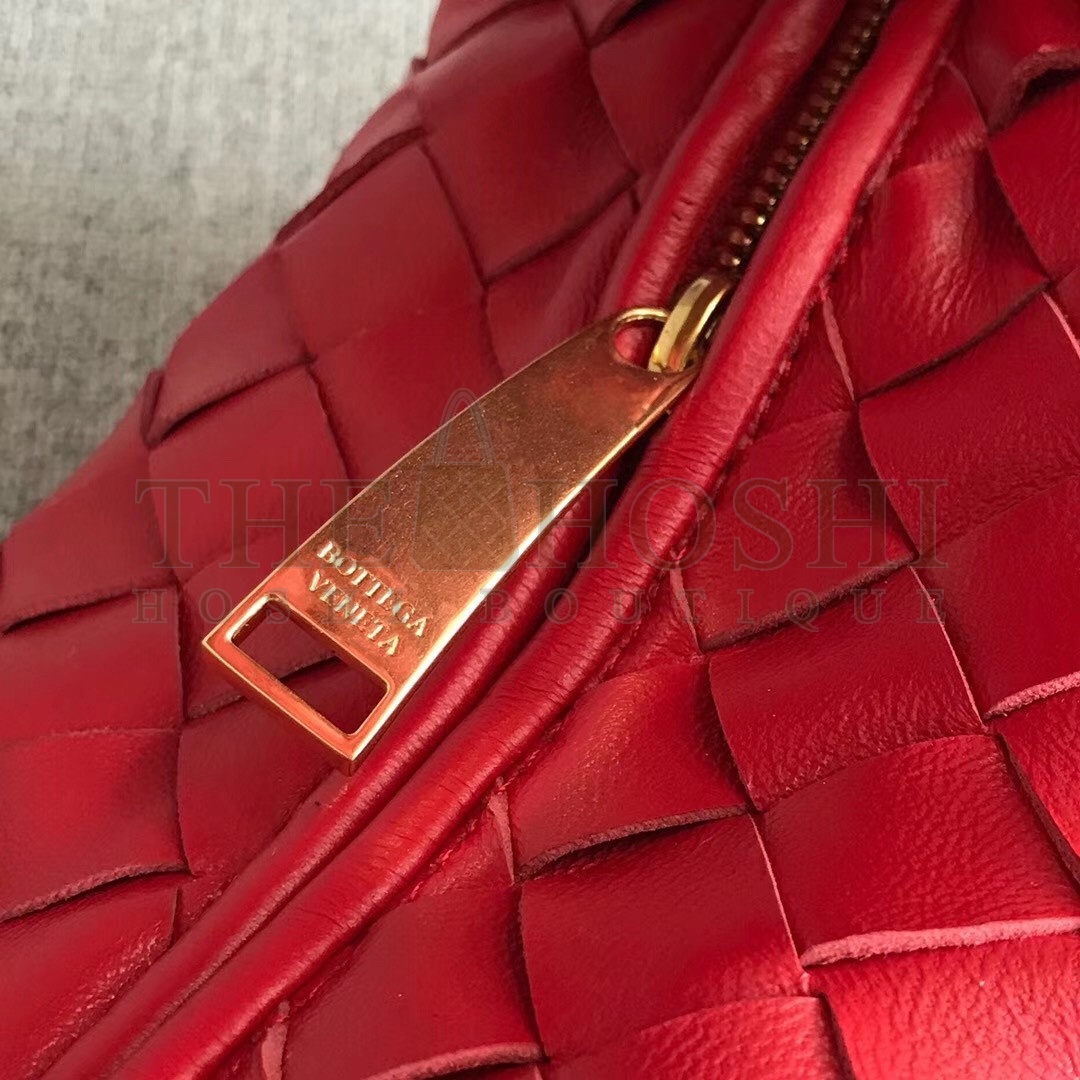 B0tt*ga Ven*ta Mini BV Jodie Bag In Red Woven Leather Master Quality