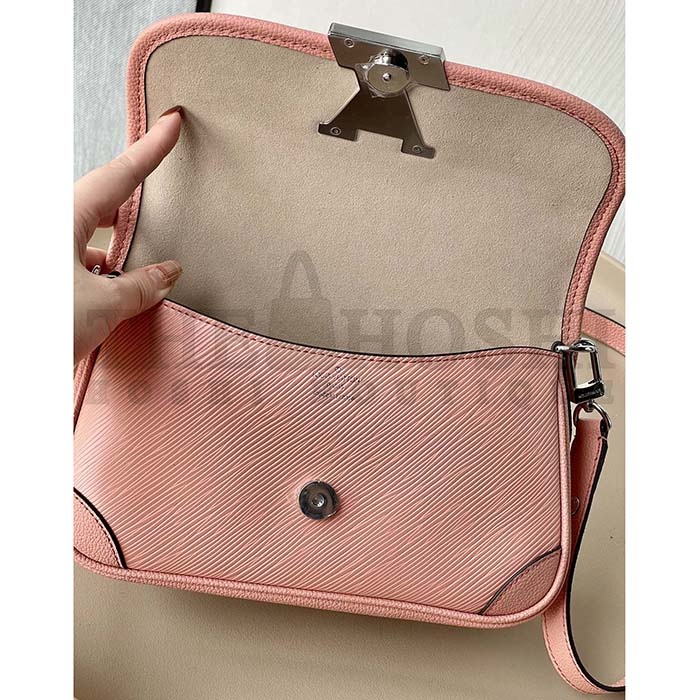 L0vis Vvtt0n LV Women Buci Crossbody Light Pink Epi Grained Smooth Cowhide Leather Master Quality