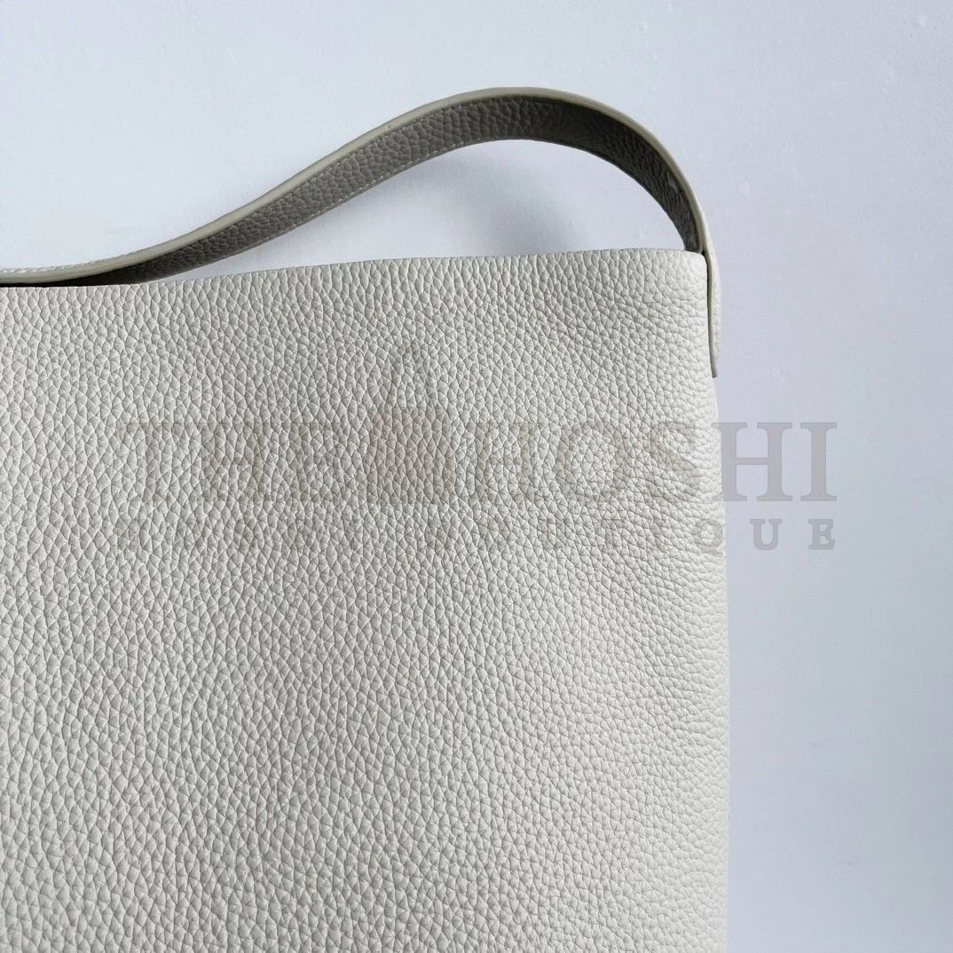 The R0w Large N/S Park Tote in Ivory Grained Leather Master Quality