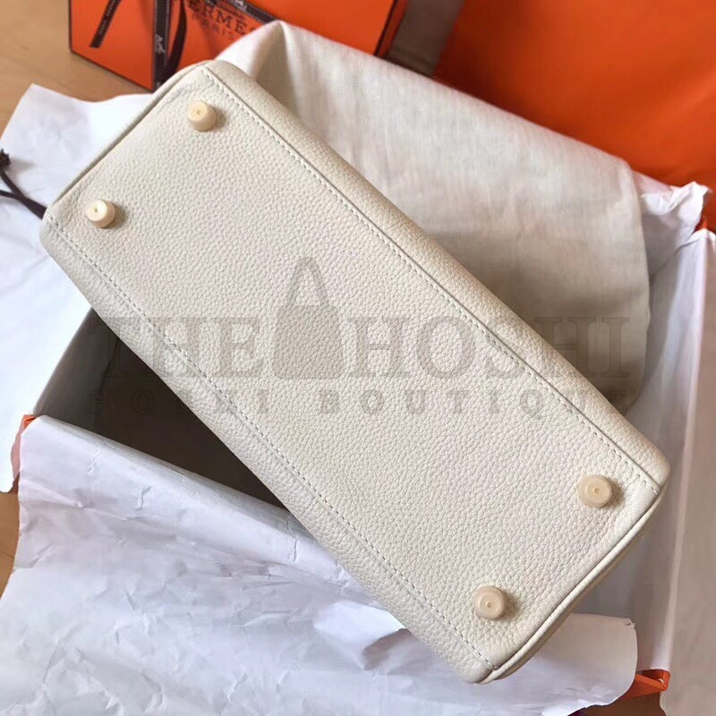 H**me5 White Clemence Kelly 28cm Handmade Bag Master Quality