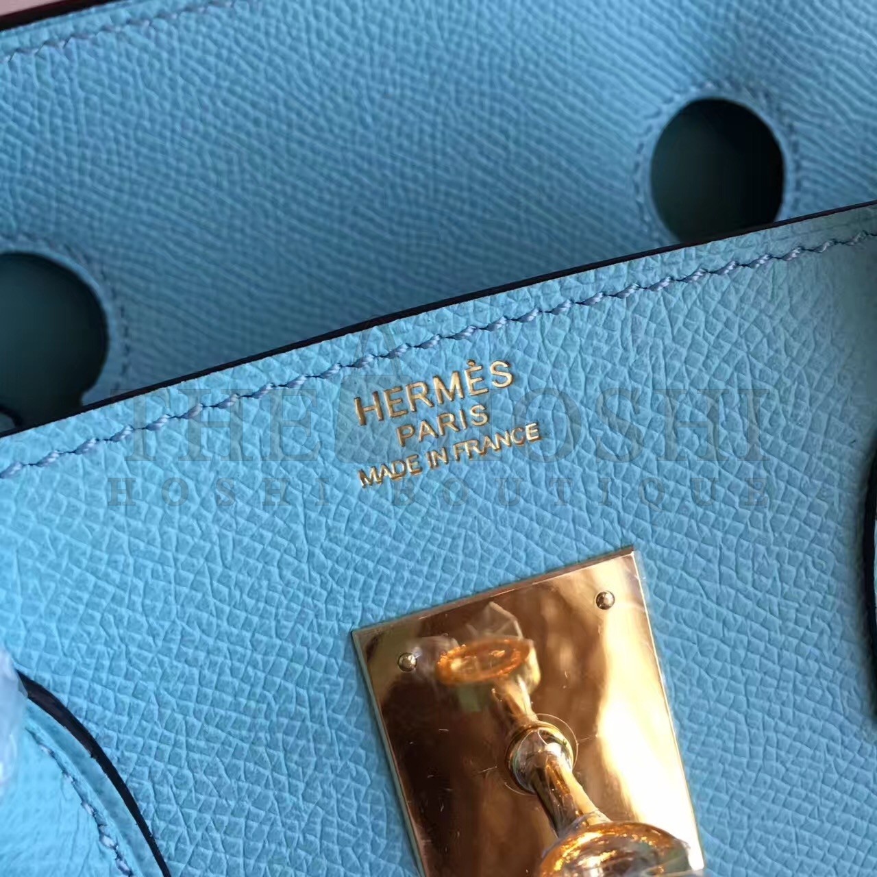 H**me5 Blue Atoll Birkin 25cm Epsom Handmade Bag Master Quality