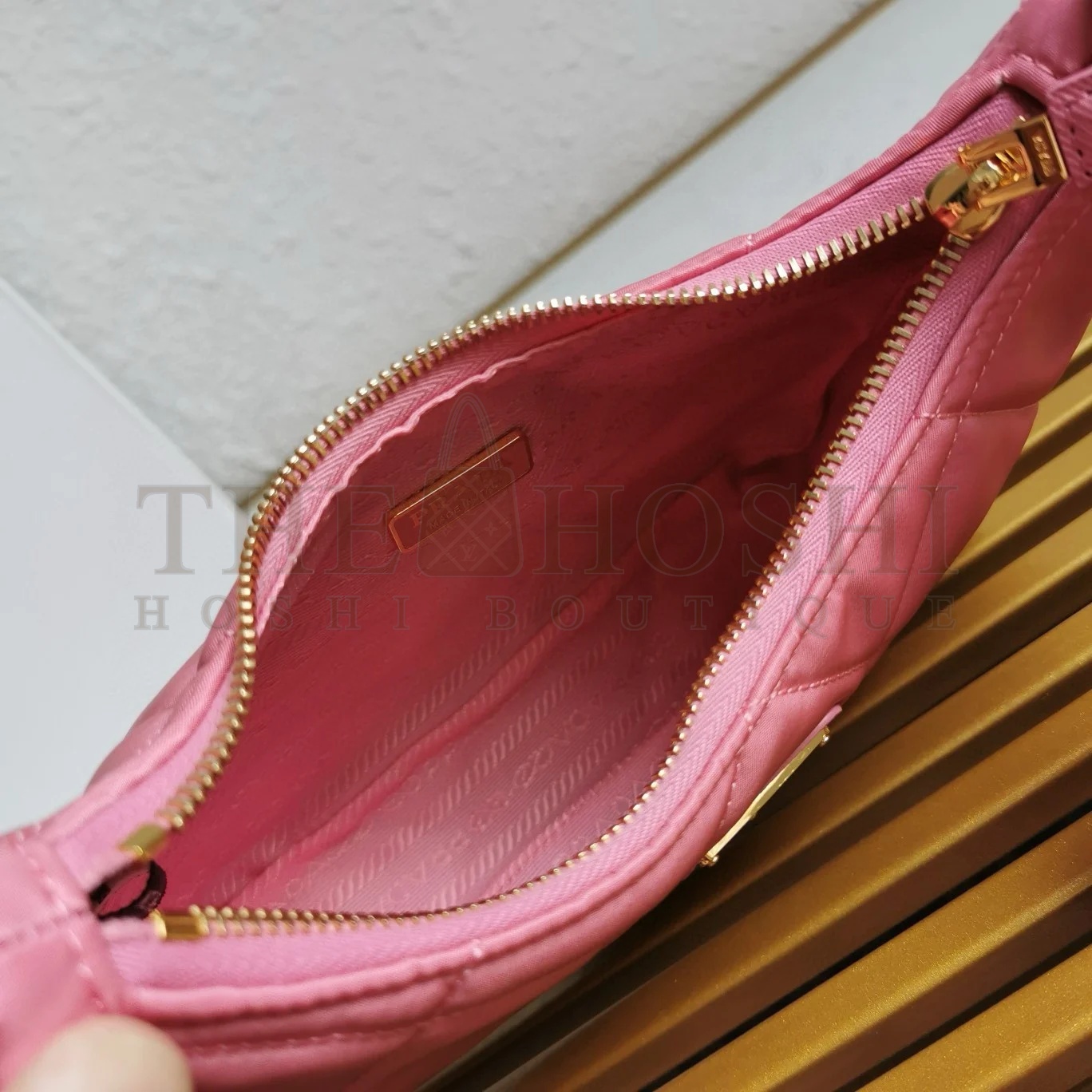 Pra*a Re-Edition 1995 Chaine Mini Bag in Pink Re-Nylon Master Quality