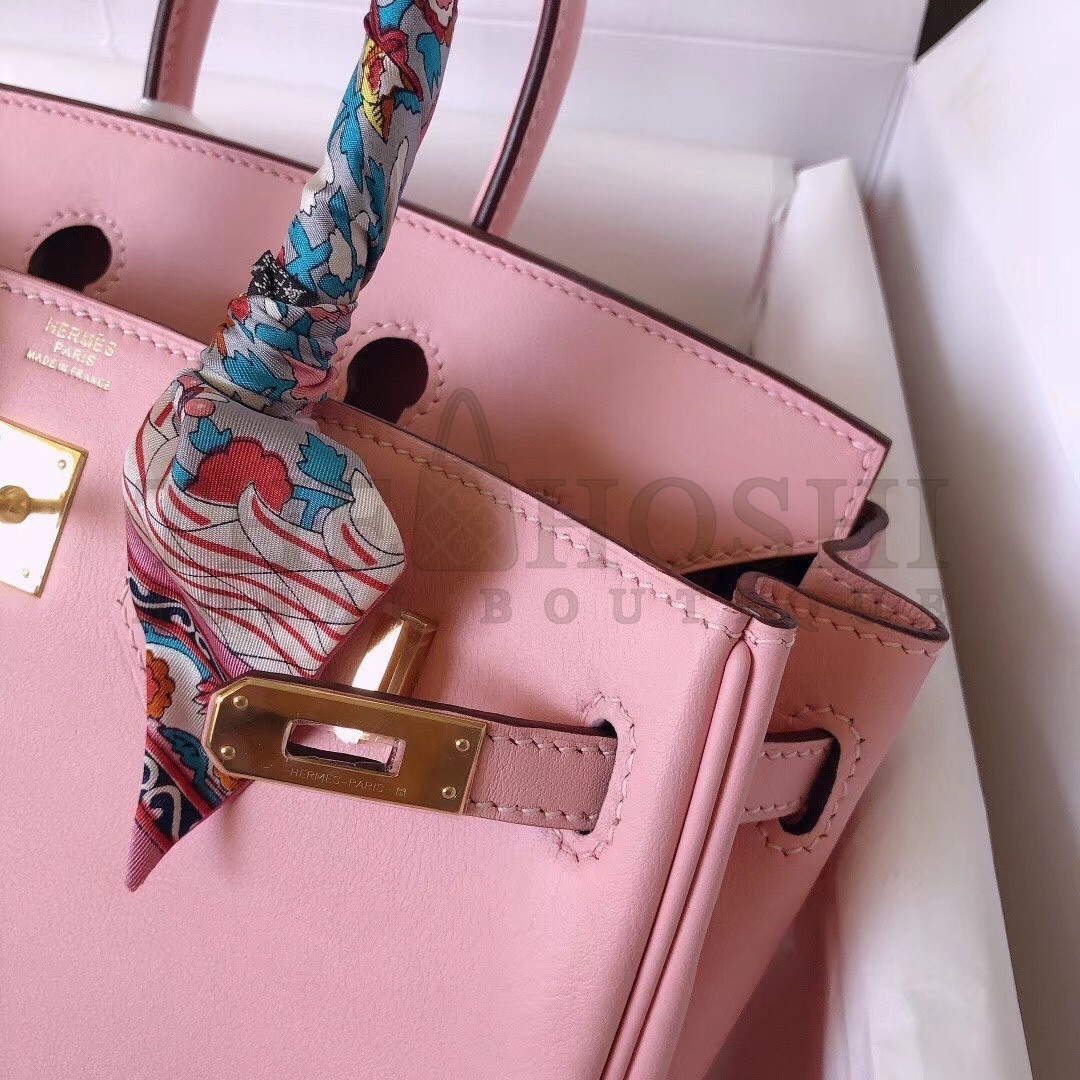 H**me5 Pink Birkin 25cm Swift Handmade Bag Master Quality