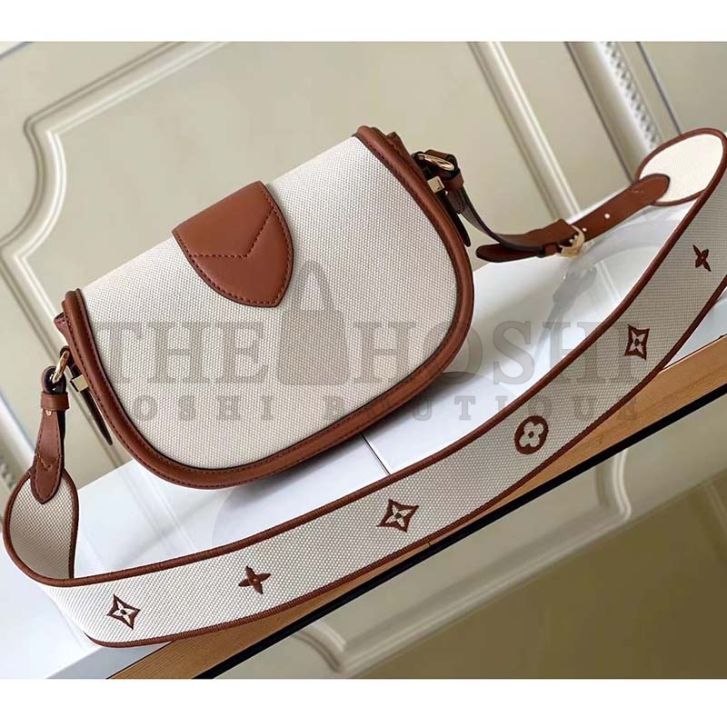 L0vis Vvtt0n LV Women Pont 9 Soft MM Handbag Caramel Brown Canvas Cowhide Master Quality