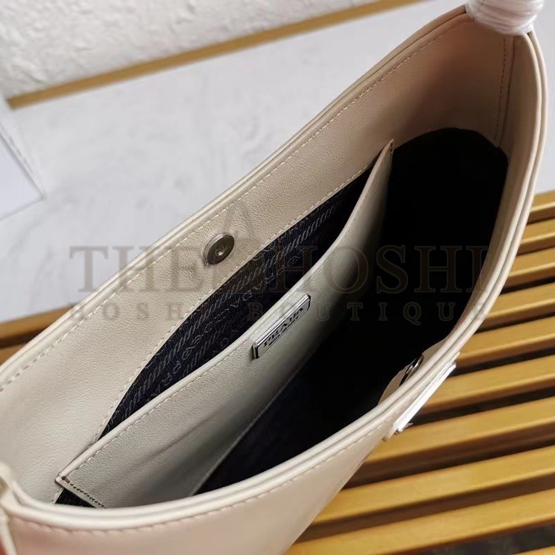 Pra*a Cleo Shoulder Small Bag In Beige Brushed Leather Master Quality