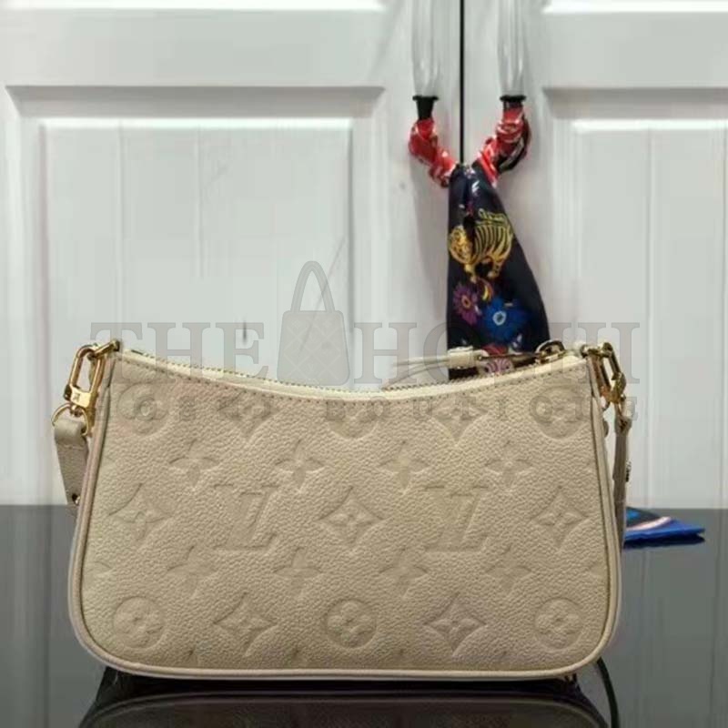 L0vis Vvtt0n LV Women Easy Pouch On Strap White Monogram S*pple Grained Cowhide Master Quality