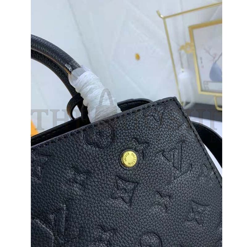 L0vis Vvtt0n LV Women Montaigne MM Handbag Monogram Empreinte Black Master Quality