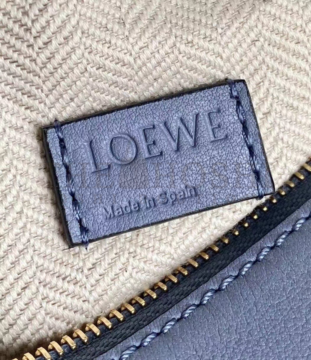 L0ew* Puzzle Mini Bag In Atlantic Blue Calfskin Leather Master Quality
