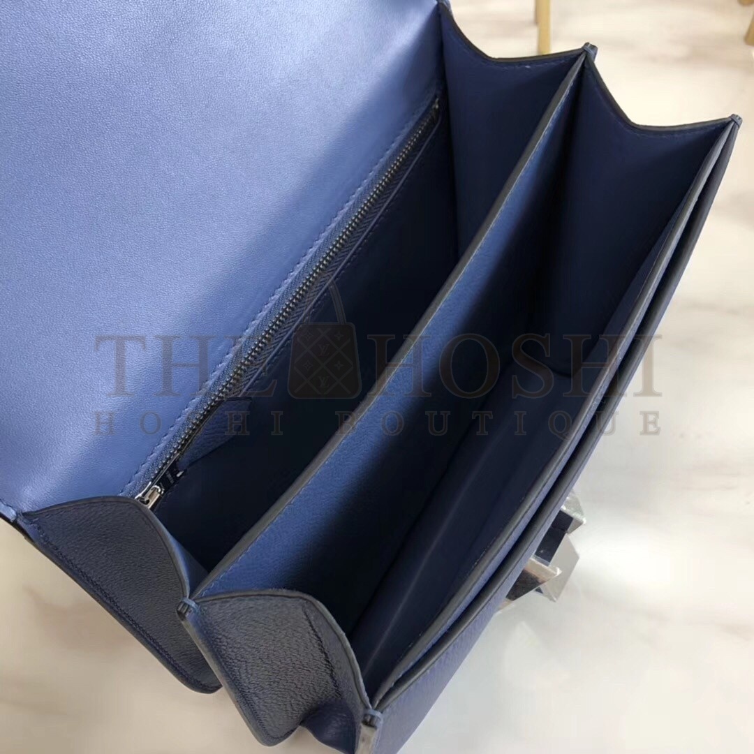 H**me5 2002 20cm Bag In Blue Brighton Evercolor Calfskin Master Quality