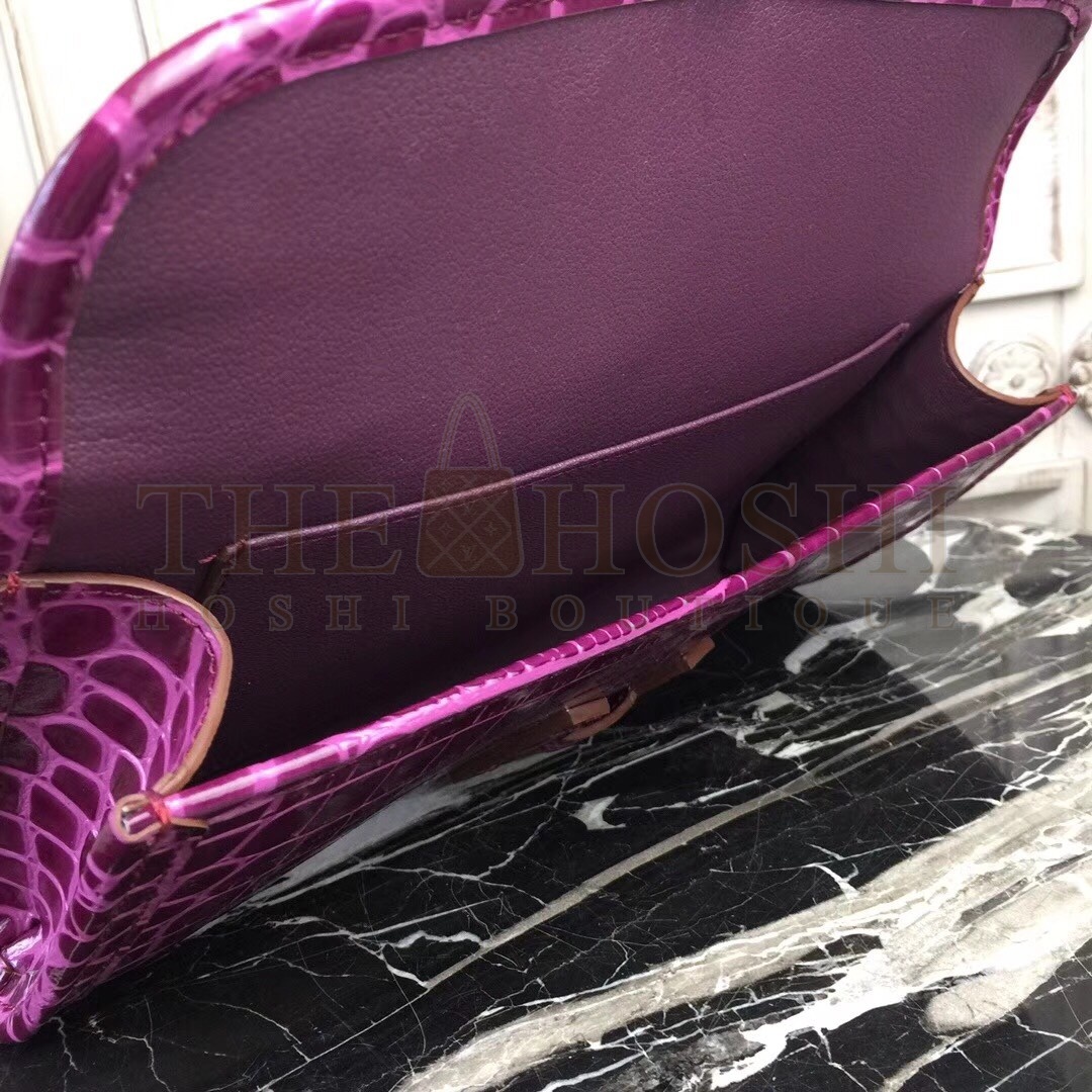 H**me5 Jige Elan 29 Clutch In Fuchsia Crocodile Leather Master Quality