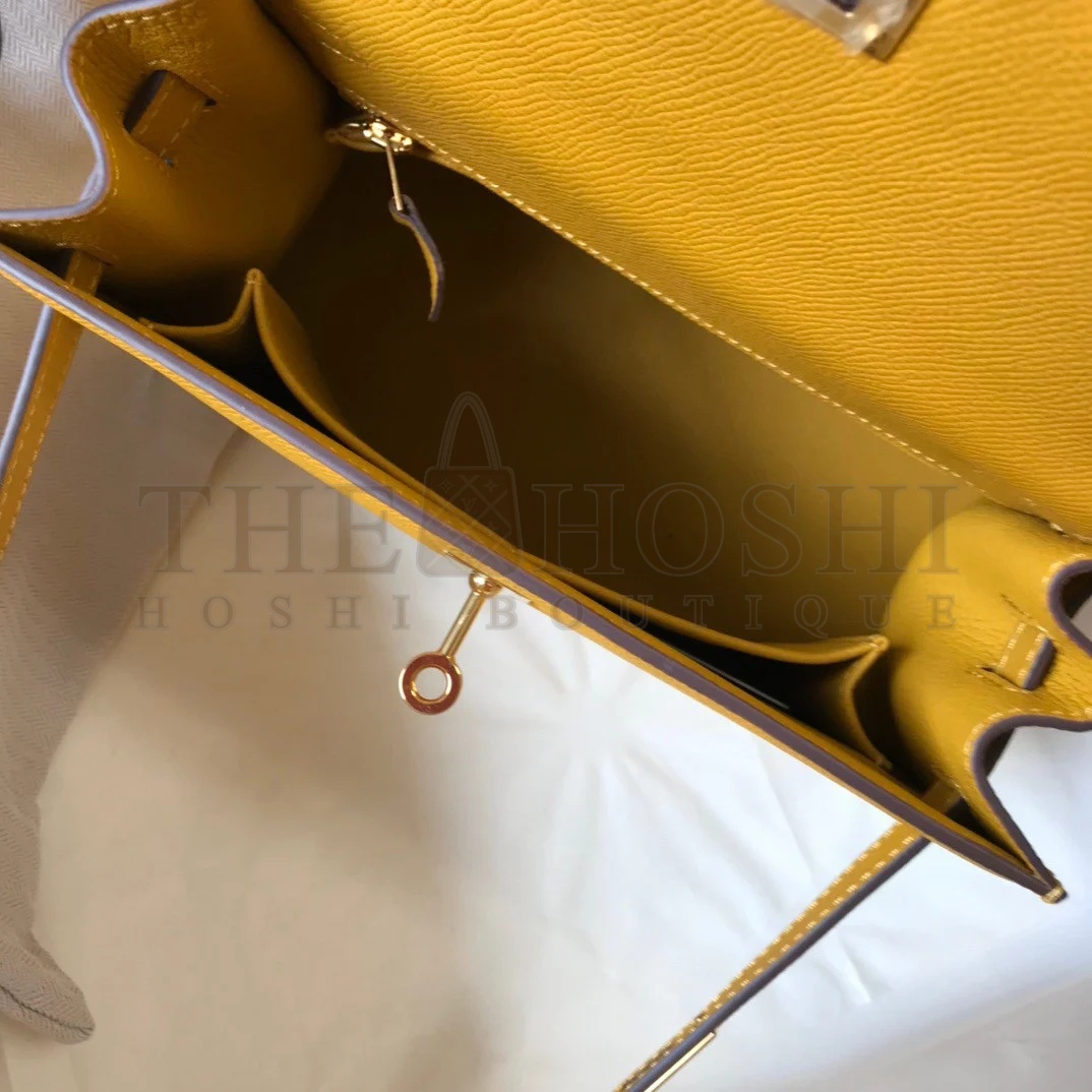 H**me5 Kelly 25cm Sellier Bag in Jaune Ambre Epsom Calfskin GHW Master Quality