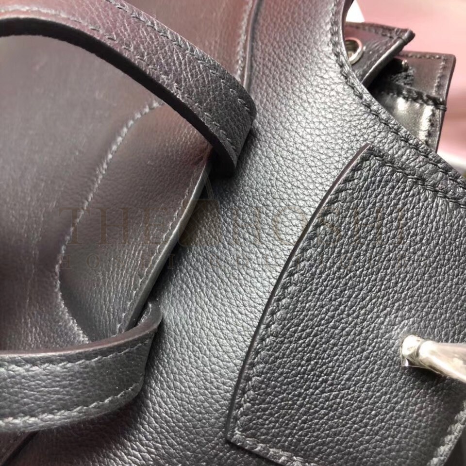 H**me5 GR24 Backpack In Black Everycolor Calfskin Master Quality