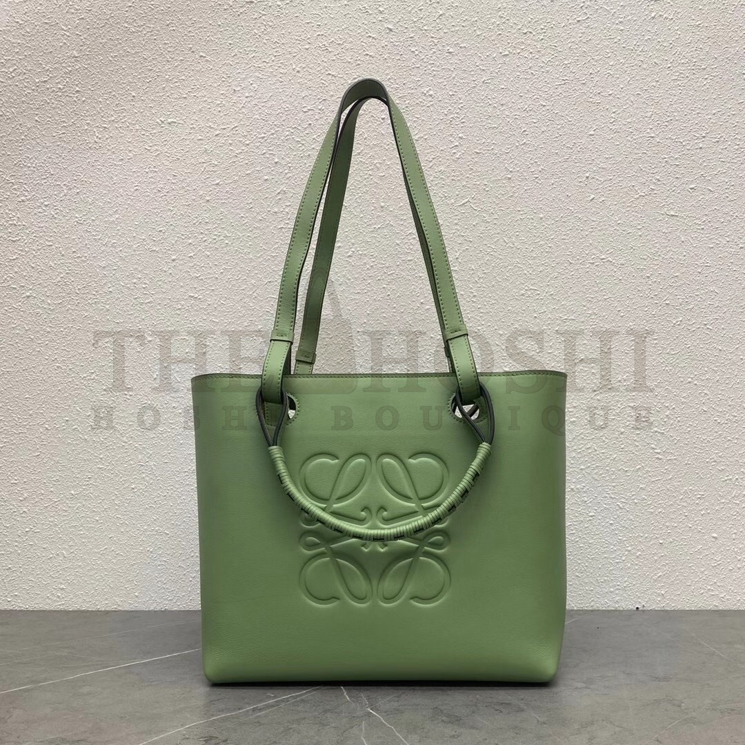 L0ew* Small Anagram Tote In Rosemary Classic Calfskin Master Quality