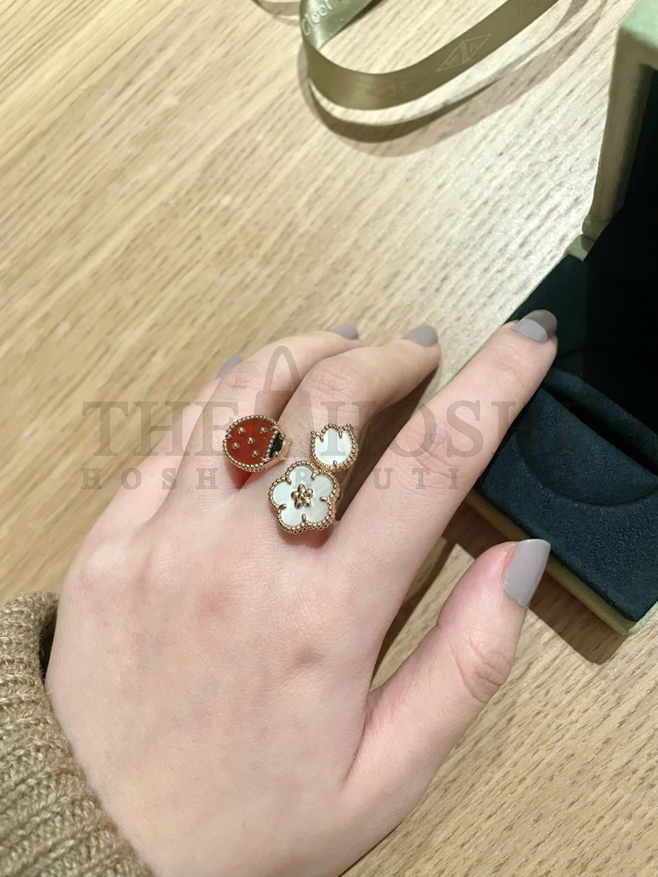 V*n Cl**f & Arpels Ladybird & Double Flower Ring Master Quality