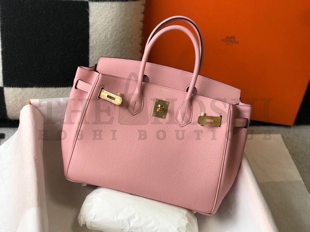 H**me5 Pink Clemence Birkin 30cm Bag GHW Master Quality