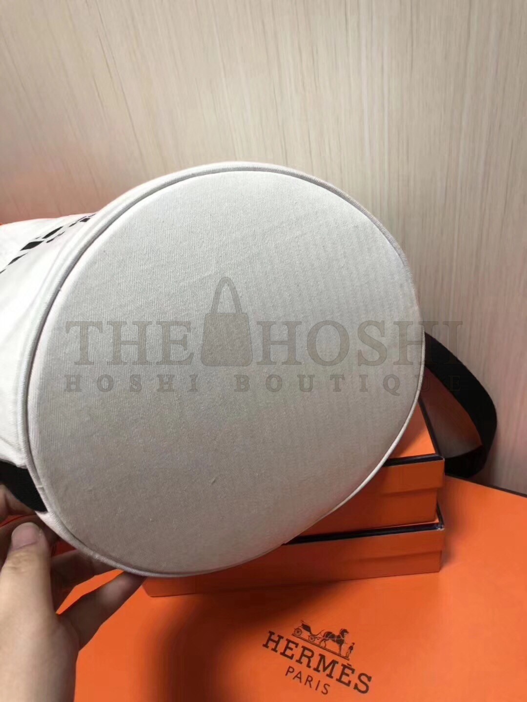 H**me5 Grooming Bucket Bag In White Canvas Master Quality