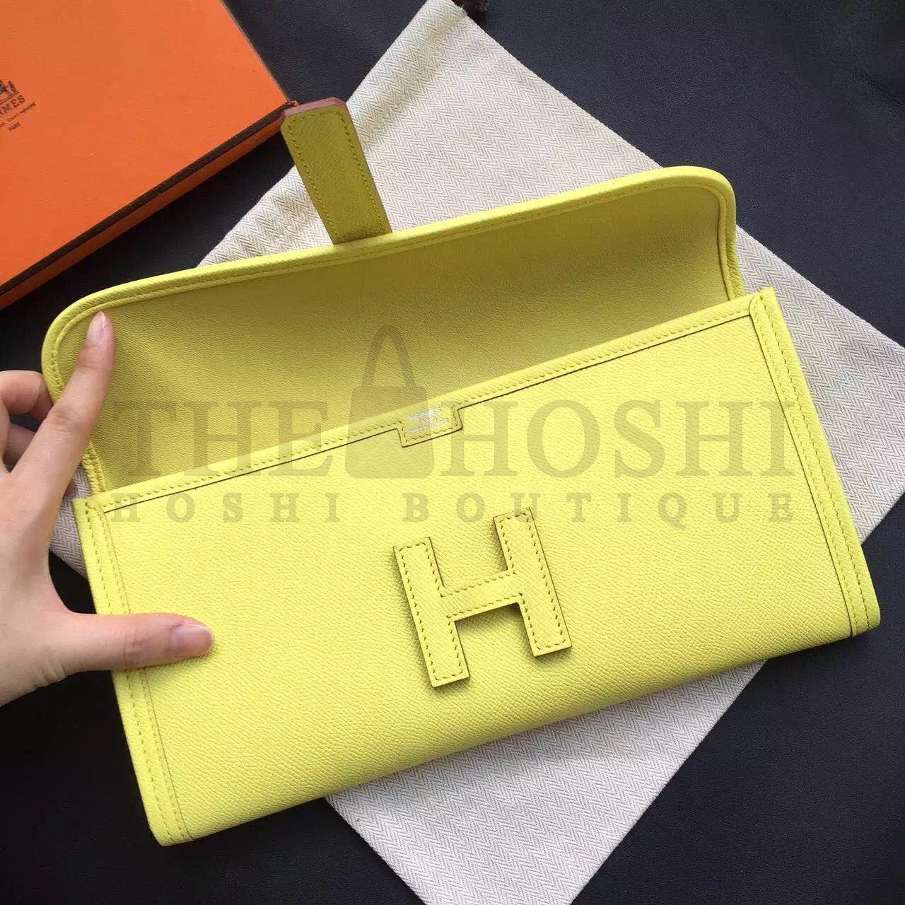 H**me5 Yellow Epsom Jige Elan 29 Clutch Bag Master Quality