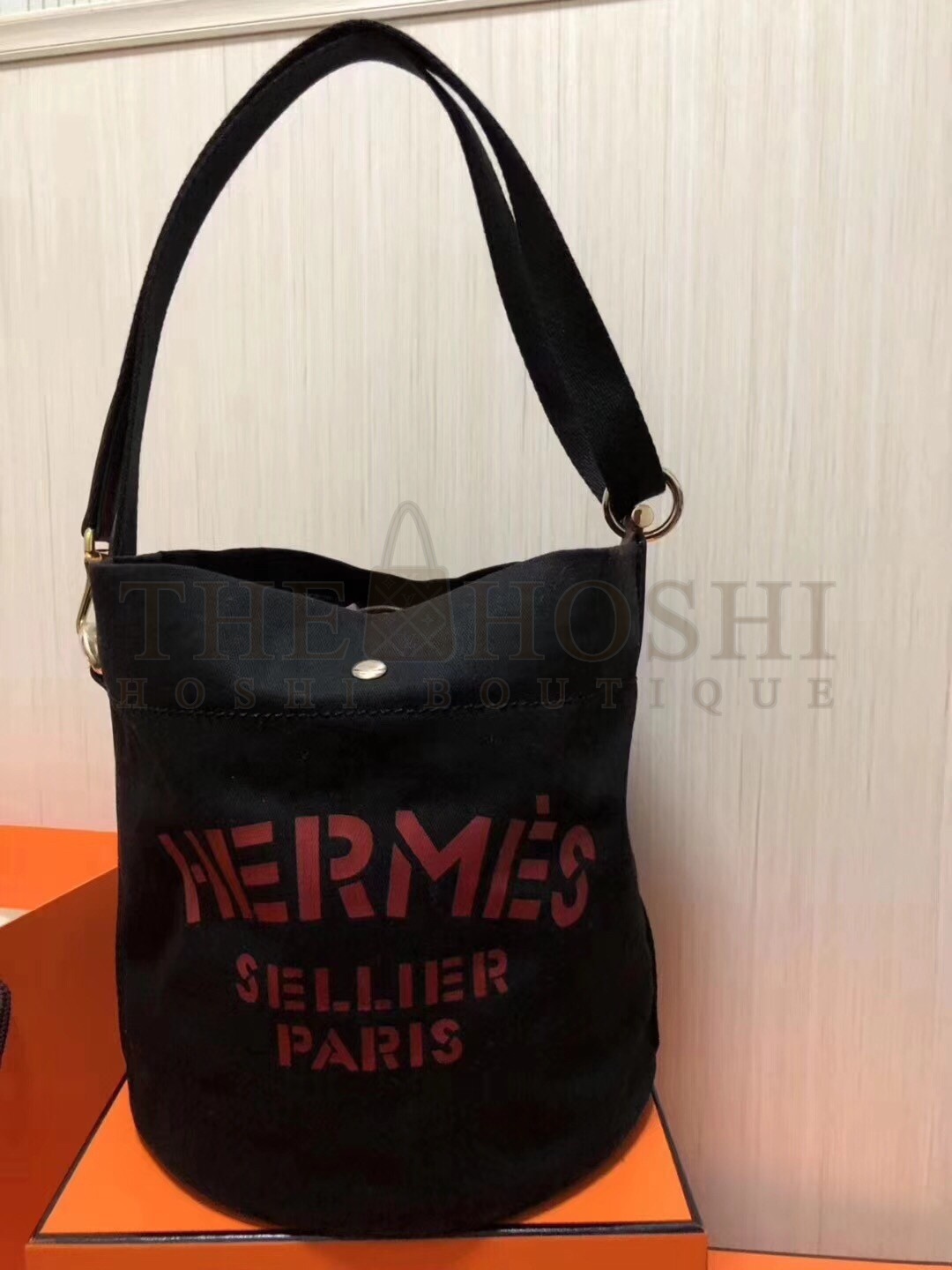 H**me5 Grooming Bucket Bag In Black Canvas Master Quality