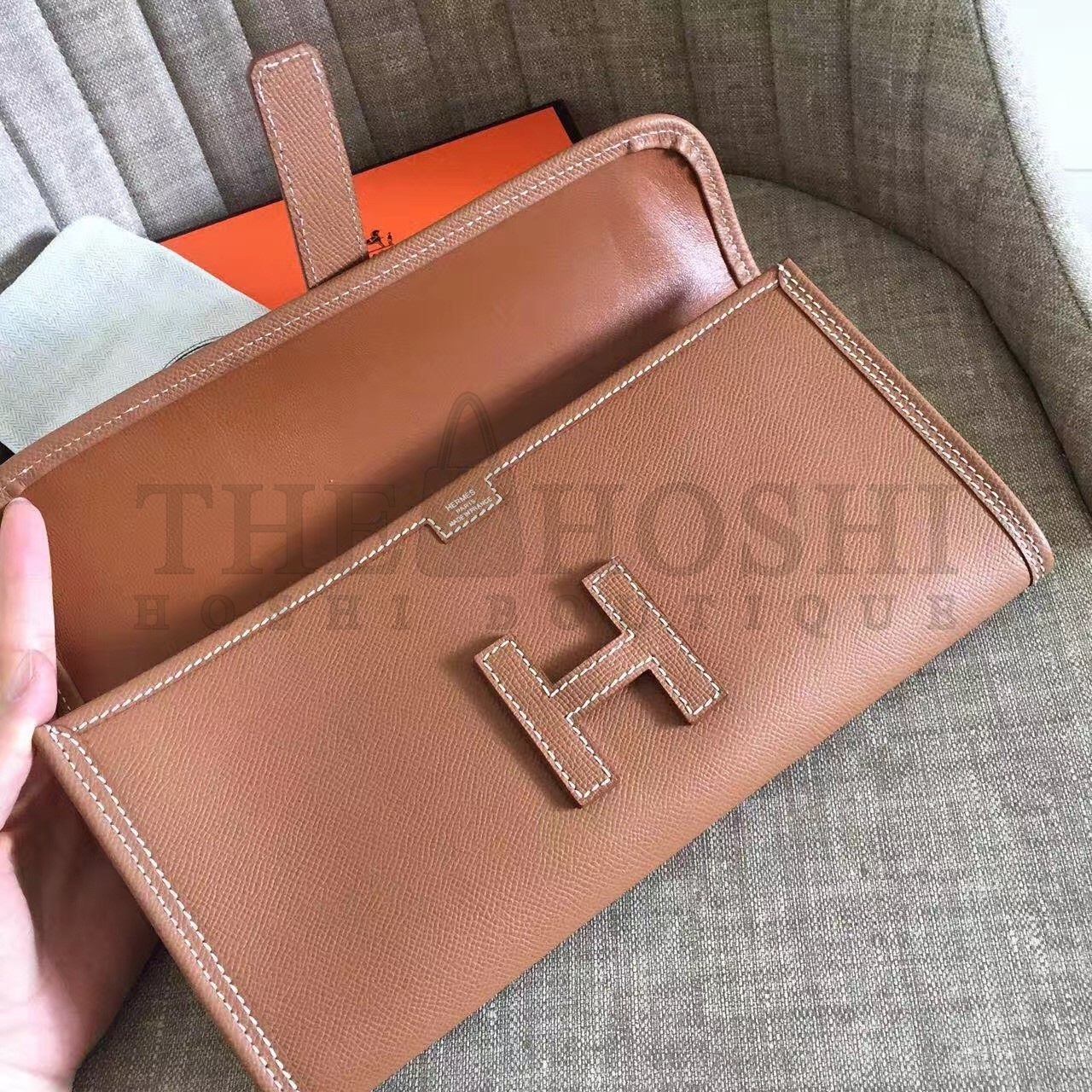 H**me5 Gold Epsom Jige Elan 29 Clutch Bag Master Quality