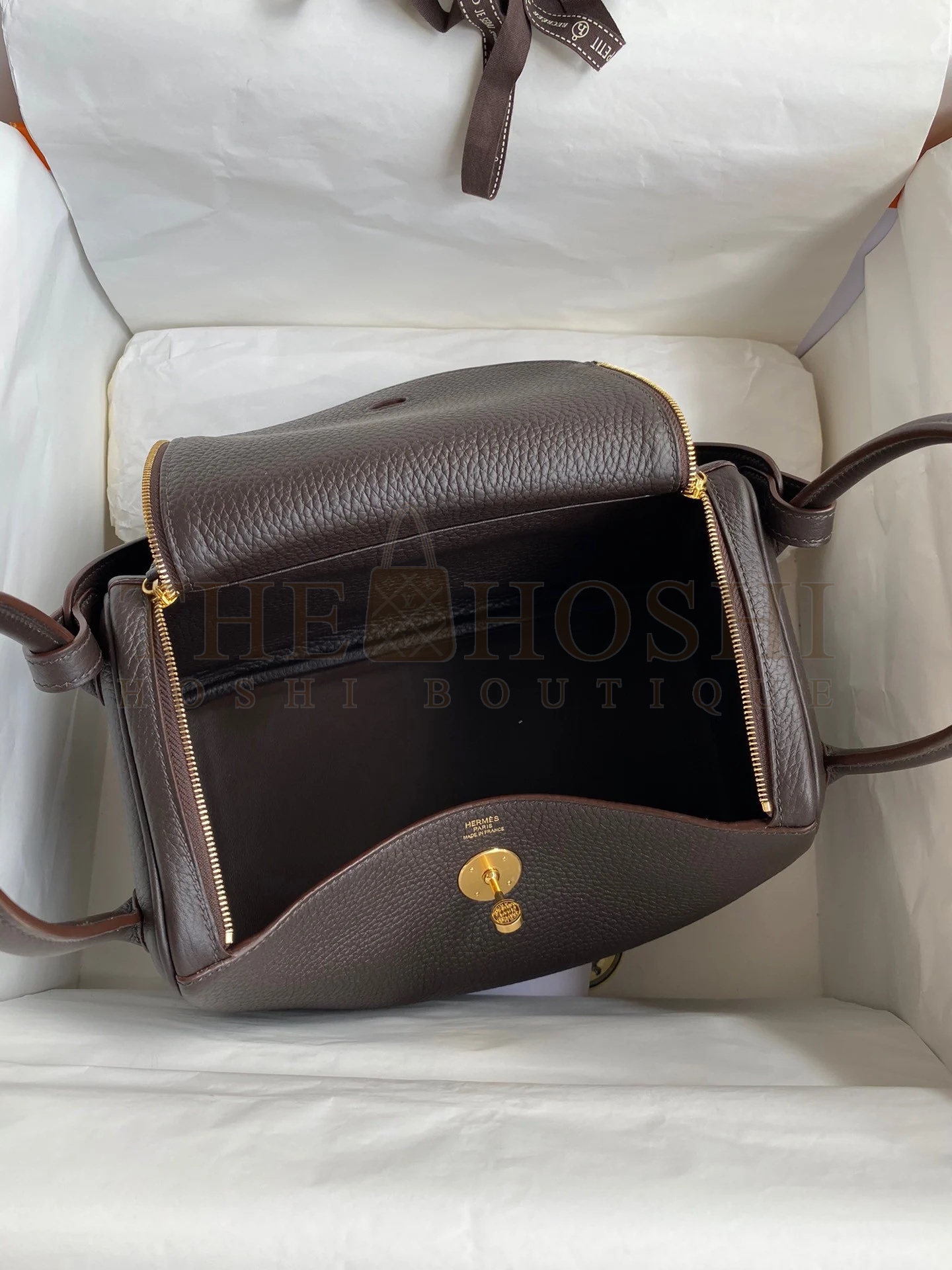 H**me5 Lindy 26 Handmade Bag In Ebene Clemence Leather Master Quality